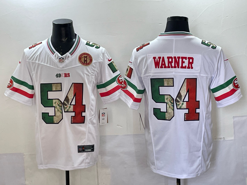 Men 2025 Nike San Francisco 49ers #54 Warner white Mexico Limited NFL Jersey 008->san francisco 49ers->NFL Jersey